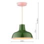 Joules Hatfield Pendant Green and Gloss Pink