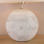 Havana Small Table Lamp Natural Ceramic and Satin Nickel With Linen Shade