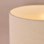 Havana Small Table Lamp Natural Ceramic and Satin Nickel With Linen Shade