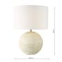 Havana Ceramic Table Lamp Natural Finish With Shade