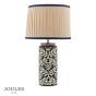 Joules Highclere Table Lamp Blue Ceramic and Antique Brass With Shade