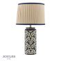 Joules Highclere Table Lamp Blue Ceramic and Antique Brass With Shade