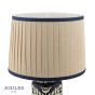 Joules Highclere Table Lamp Blue Ceramic and Antique Brass With Shade