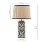 Joules Highclere Table Lamp Blue Ceramic and Antique Brass With Shade
