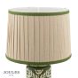 Joules Highclere Table Lamp Green Ceramic and Antique Brass With Shade