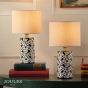 Joules Highclere Twin Pack Table Lamp Blue Ceramic With Shade