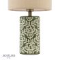 Joules Highclere Twin Pack Table Lamp Green Ceramic With Shade