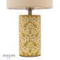 Joules Highclere Twin Pack Table Lamp Yellow Ceramic With Shade