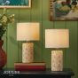 Joules Highclere Twin Pack Table Lamp Yellow Ceramic With Shade