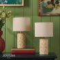 Joules Highclere Twin Pack Table Lamp Yellow Ceramic With Shade