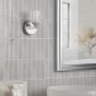 Hilaria Bathroom Wall Light Polished Chrome and Ribbed Glass IP44