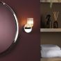 Hilaria Bathroom Wall Light Polished Chrome and Ribbed Glass IP44