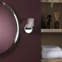 Hilaria Bathroom Wall Light Polished Chrome and Ribbed Glass IP44