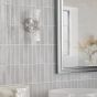 Hilaria 2 Light Bathroom Wall Light Polished Chrome and Ribbed Glass IP44