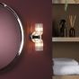 Hilaria 2 Light Bathroom Wall Light Polished Chrome and Ribbed Glass IP44