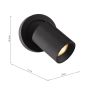 Hiro Single Spotlight Matt Black