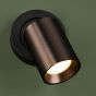 Hiro Single Spotlight Satin Bronze and Matt Black