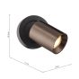 Hiro Single Spotlight Satin Bronze and Matt Black