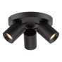 Hiro 3 Light Plate Spotlight Matt Black