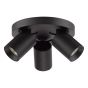 Hiro 3 Light Plate Spotlight Matt Black