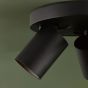 Hiro 3 Light Plate Spotlight Matt Black
