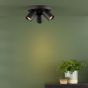 Hiro 3 Light Plate Spotlight Matt Black
