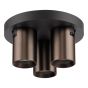 Hiro 3 Light Plate Spotlight Satin Bronze and Matt Black