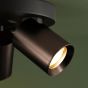 Hiro 3 Light Plate Spotlight Satin Bronze and Matt Black