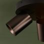 Hiro 3 Light Plate Spotlight Satin Bronze and Matt Black