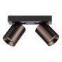 Hiro 2 Light Bar Spotlight Satin Bronze and Matt Black