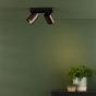 Hiro 2 Light Bar Spotlight Satin Bronze and Matt Black