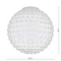 Hobnail Easy Fit Shade Clear Glass 25cm