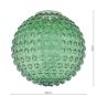 Hobnail Easy Fit Shade Green Glass 25cm