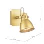 Idaho Single Wall Spotlight Natural Brass
