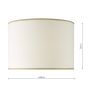 Idella White Linen Drum Shade 36cm