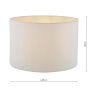 Idonia White Linen Drum Shade 30cm