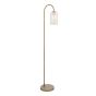Idra Floor Lamp Aged Bronze and Ribbed Cylinder Glass