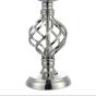 Iffley Touch Table Lamp Polished Chrome Twist Cage Base With Shade - Small