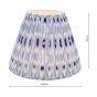 Ikat Blue Cotton Empire Shade 40cm