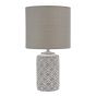 Ilona Ceramic Table Lamp Grey With Shade