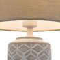 Ilona Ceramic Table Lamp Grey With Shade