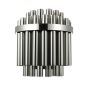 Imani 2 Light Wall Light Polished Chrome and Smoked Ribbed Glass