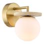 Inaya Wall Light Natural Brass and Travertine 