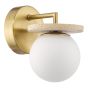 Inaya Wall Light Natural Brass and Travertine 