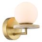 Inaya Wall Light Natural Brass and Travertine 