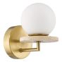 Inaya Wall Light Natural Brass and Travertine 