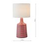 Inci Twin Pack Table Lamp Pink With Shade