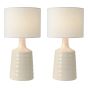 Inci Twin Pack Table Lamp Cream With Shade