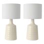 Inci Twin Pack Table Lamp Cream With Shade