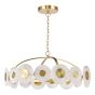Irela Pendant Matt Brass and Alabaster LED